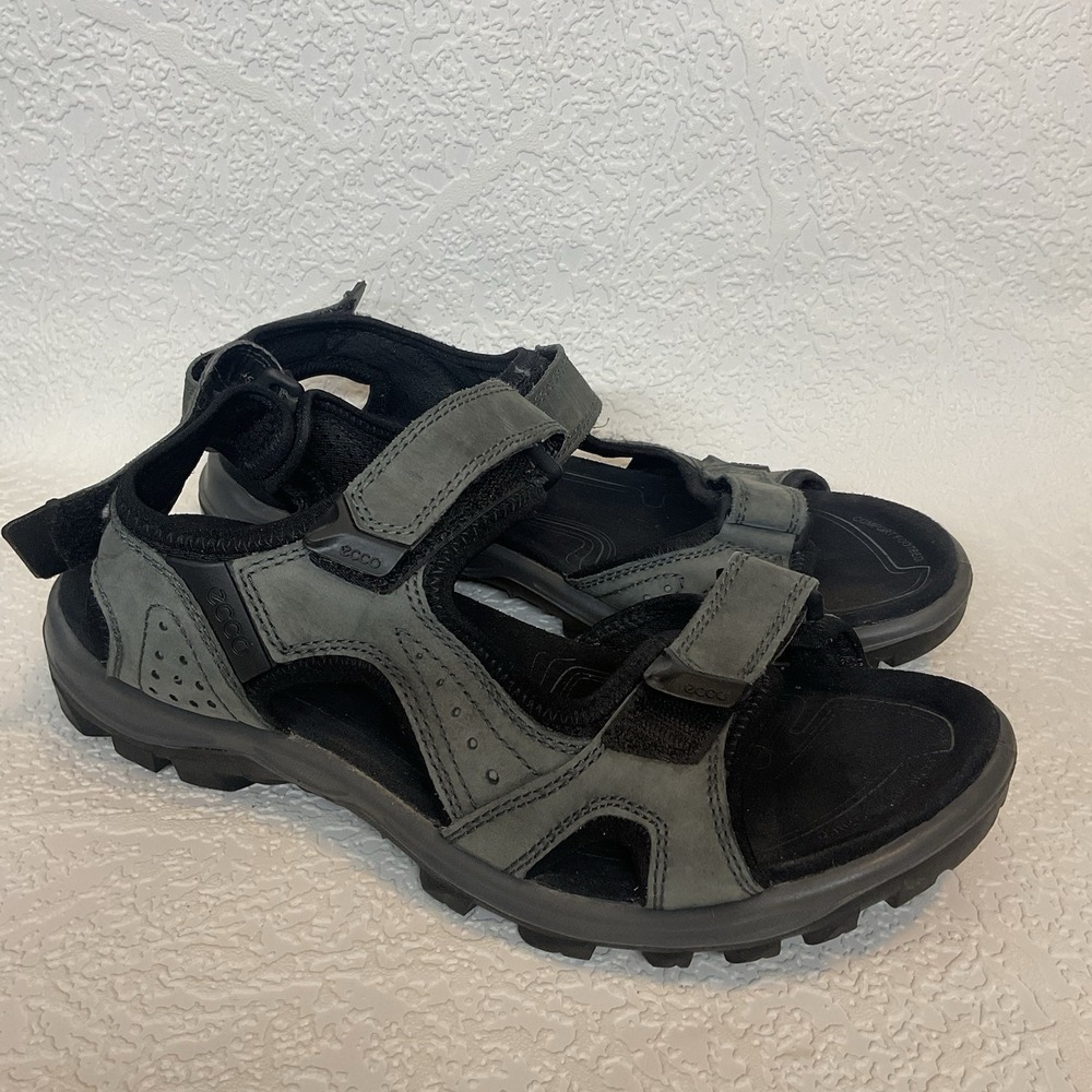 Ecco Yucatan Sandals Mens 45 11/11.5 Gree Nubuck Adjustable Strap Outdoor Hiking